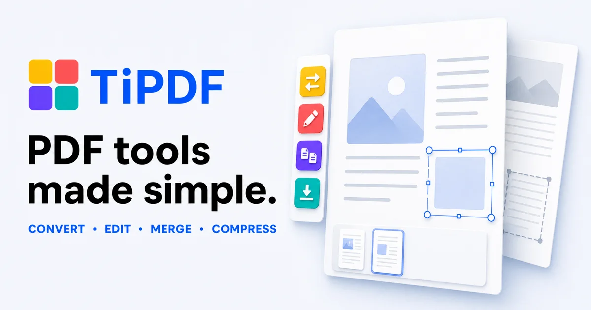 TiPDF official preview for its browser and online PDF tools